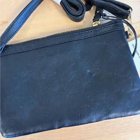 Cleobella Leopard Print Crossbody with Black Trim - Picture 5 of 6